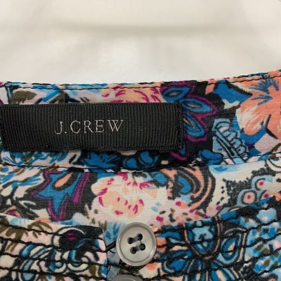 J.Crew size small floral babydoll longsleeve but very lightweight top - Picture 5 of 9